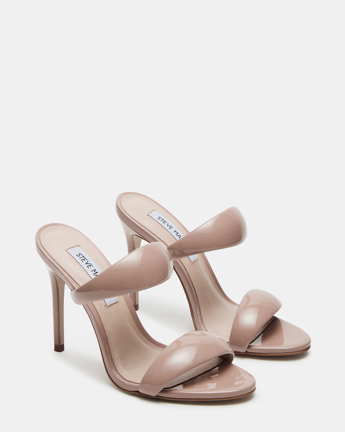 SATURN Blush Patent Stiletto Mule Women's Heel | Steve Madden Classic