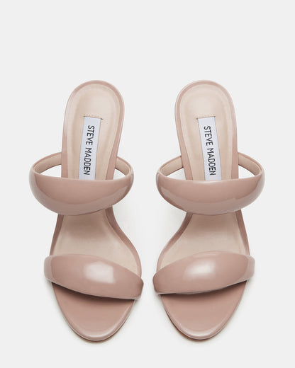 SATURN Blush Patent Stiletto Mule Women's Heel | Steve Madden Classic