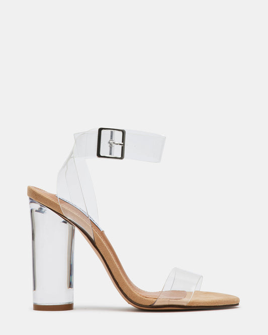 CLEARER Clear Heels | Women's Clear Block Heel | Steve Madden Deals