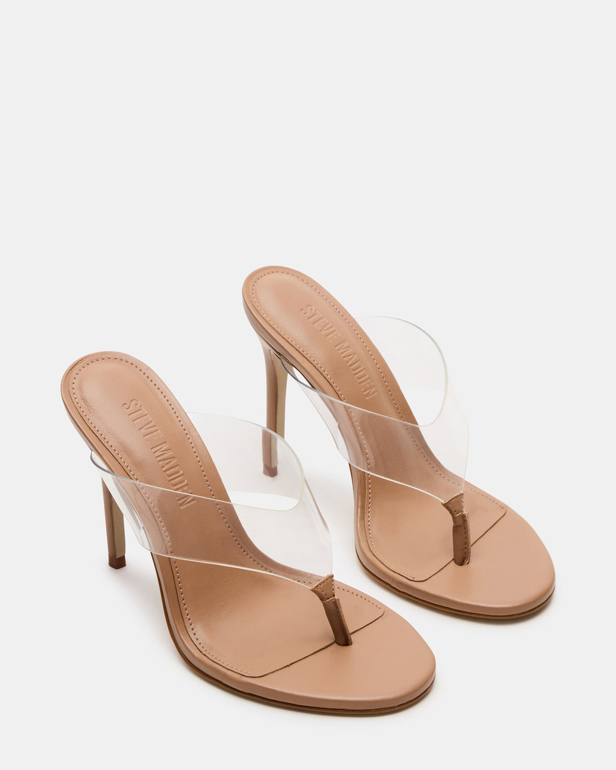 SABINE Clear Thong Mule Heel Women's Heel | Steve Madden Deals