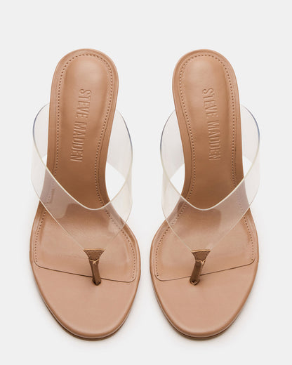 SABINE Clear Thong Mule Heel Women's Heel | Steve Madden Deals