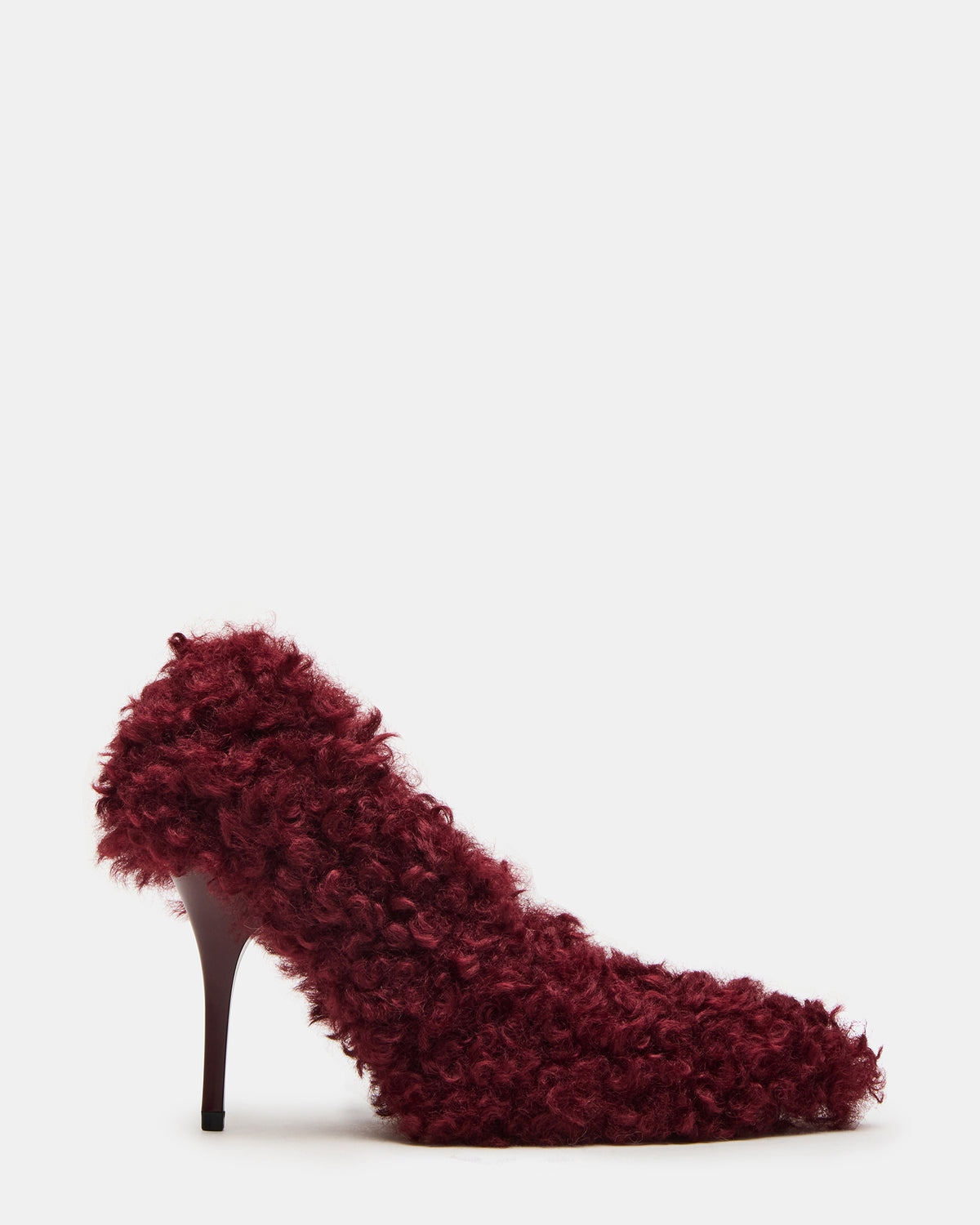 ACHILLES Red Pointed-Toe Faux Fur Stiletto Women's Heel | Steve Madden Latest