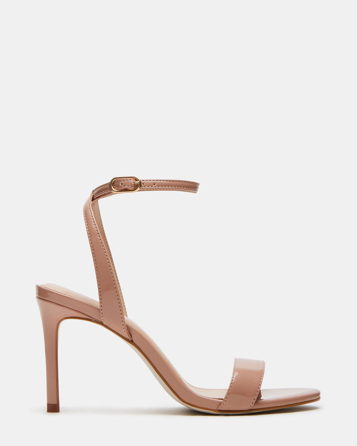 SUZIE Blush Patent Women's Open Toe Stiletto Strappy Heel | Steve Madden New