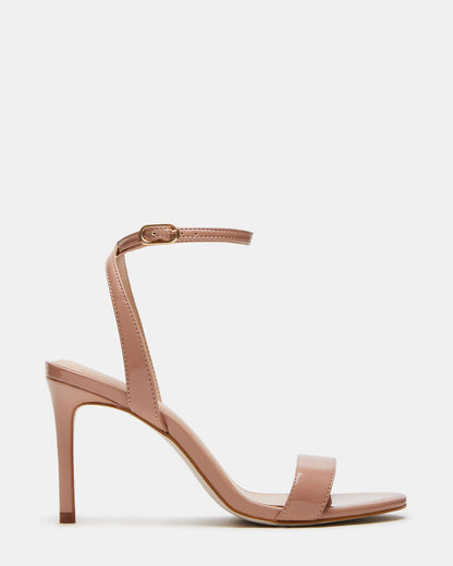SUZIE Blush Patent Women's Open Toe Stiletto Strappy Heel | Steve Madden New