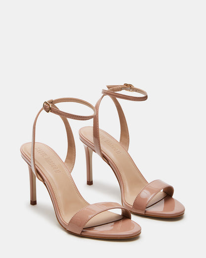 SUZIE Blush Patent Women's Open Toe Stiletto Strappy Heel | Steve Madden New