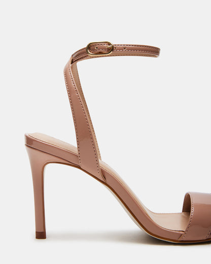 SUZIE Blush Patent Women's Open Toe Stiletto Strappy Heel | Steve Madden New
