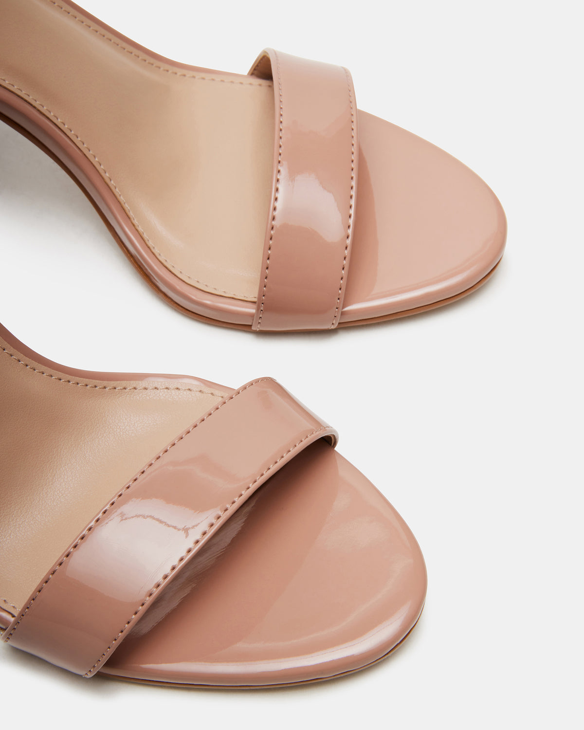 SUZIE Blush Patent Women's Open Toe Stiletto Strappy Heel | Steve Madden New