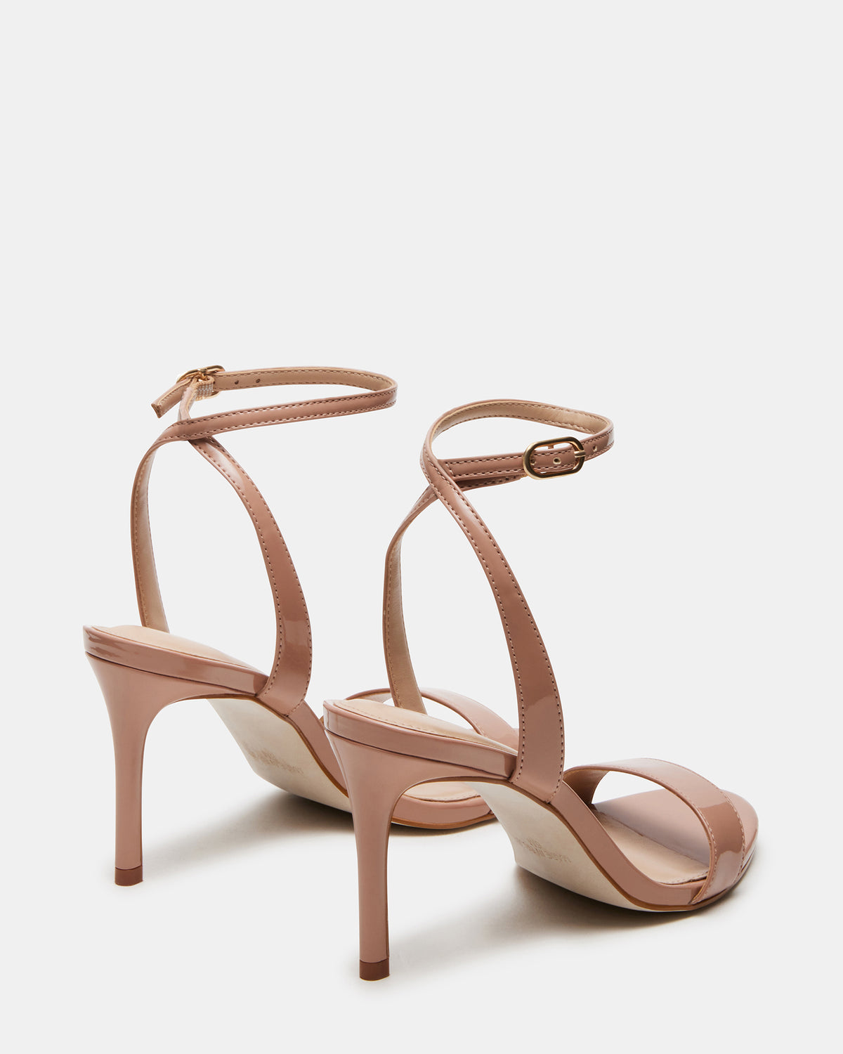SUZIE Blush Patent Women's Open Toe Stiletto Strappy Heel | Steve Madden New