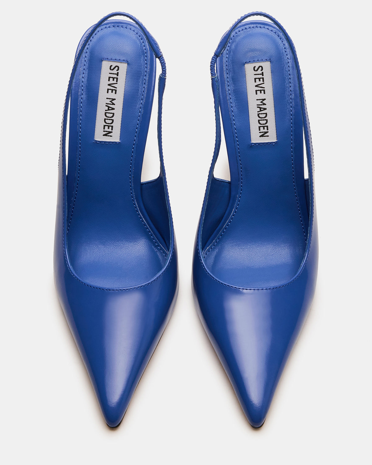 REYES Blue Leather Slingback Stiletto Pointed-Toe Pump Women's Heel | Steve Madden Top Pick