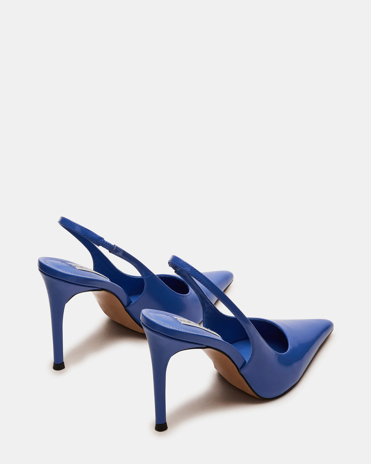 REYES Blue Leather Slingback Stiletto Pointed-Toe Pump Women's Heel | Steve Madden Top Pick