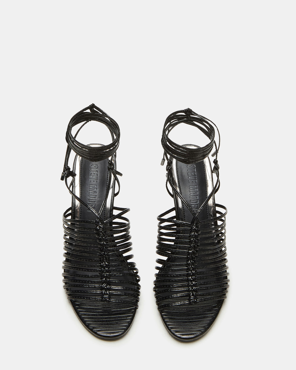 BRISTOWE Black Strappy Stiletto Heel | Women's Heels | Steve Madden Top Pick