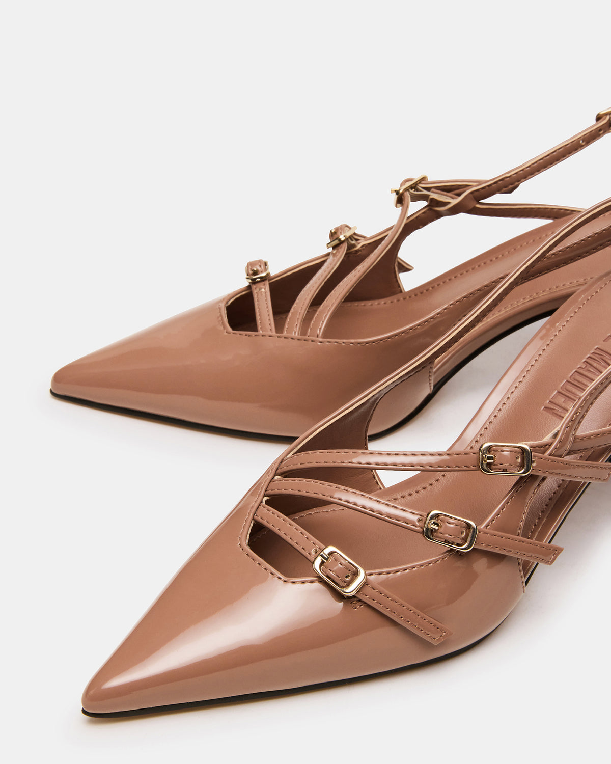 LIANA Mocha Women's Slingback Pointed-Toe Low Heel | Steve Madden Featured