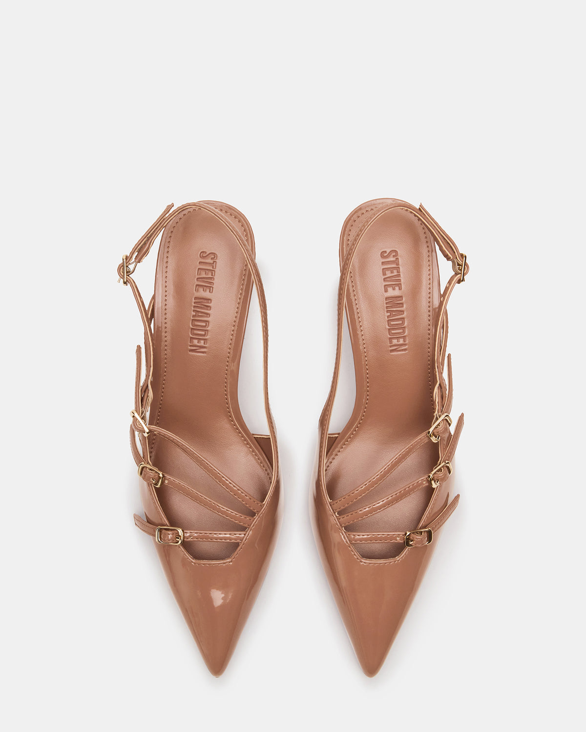 LIANA Mocha Women's Slingback Pointed-Toe Low Heel | Steve Madden Featured