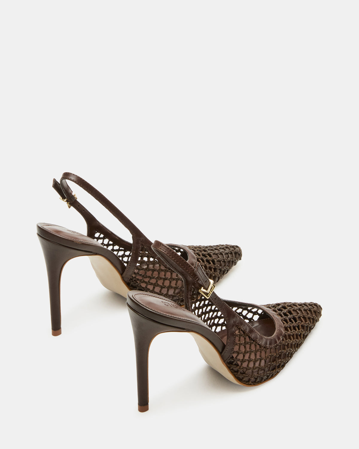 REYES Woven Brown Slingback Stiletto Pointed-Toe Pump Women's Heel | Steve Madden Best Price