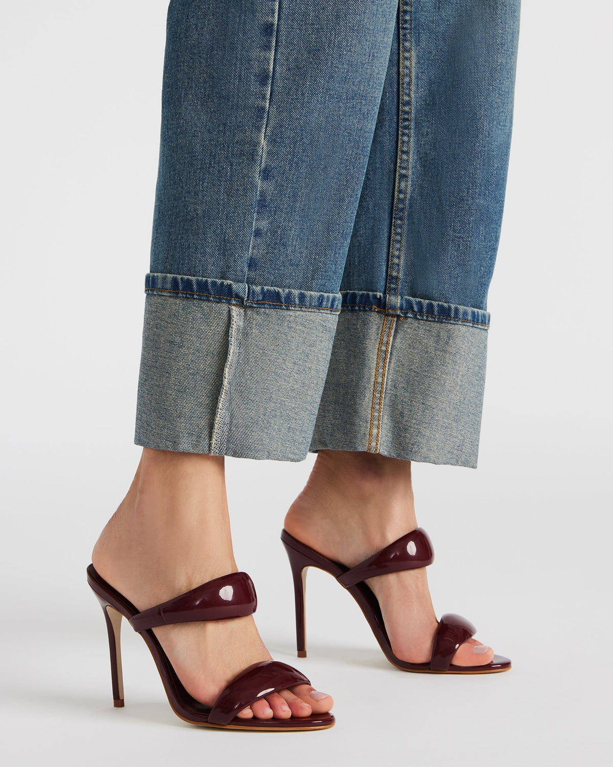 SATURN Wine Patent Stiletto Mule Women's Heel | Steve Madden Great Value