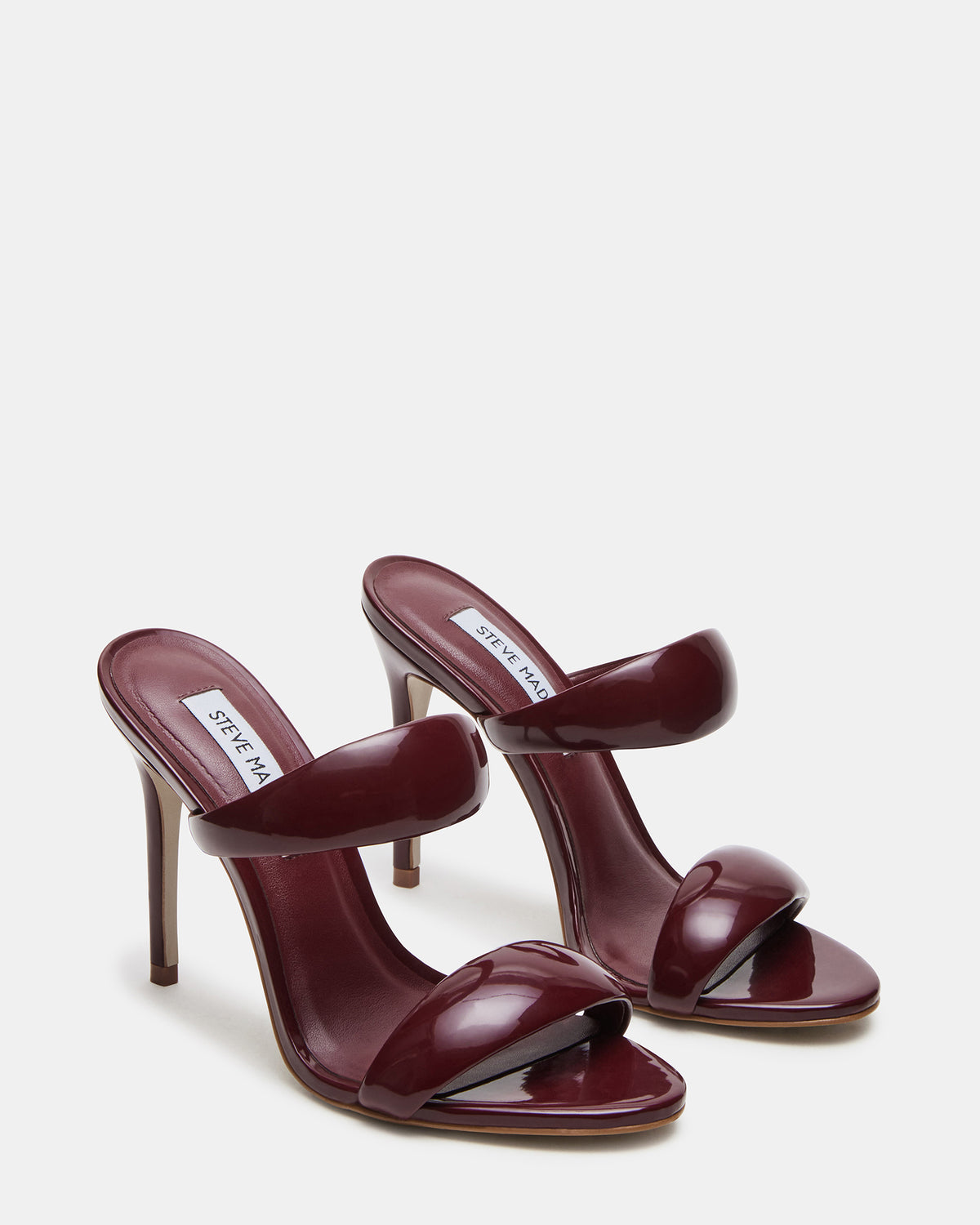 SATURN Wine Patent Stiletto Mule Women's Heel | Steve Madden Great Value