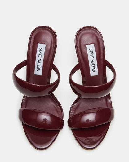 SATURN Wine Patent Stiletto Mule Women's Heel | Steve Madden Great Value