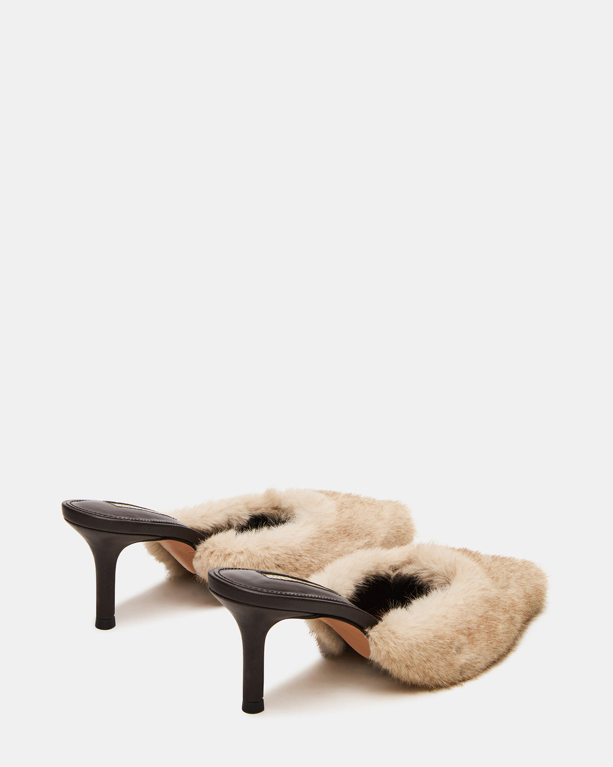 ALEXI Faux Fur Tan Pointed-Toe Mule Women's Heel | Steve Madden Exclusive