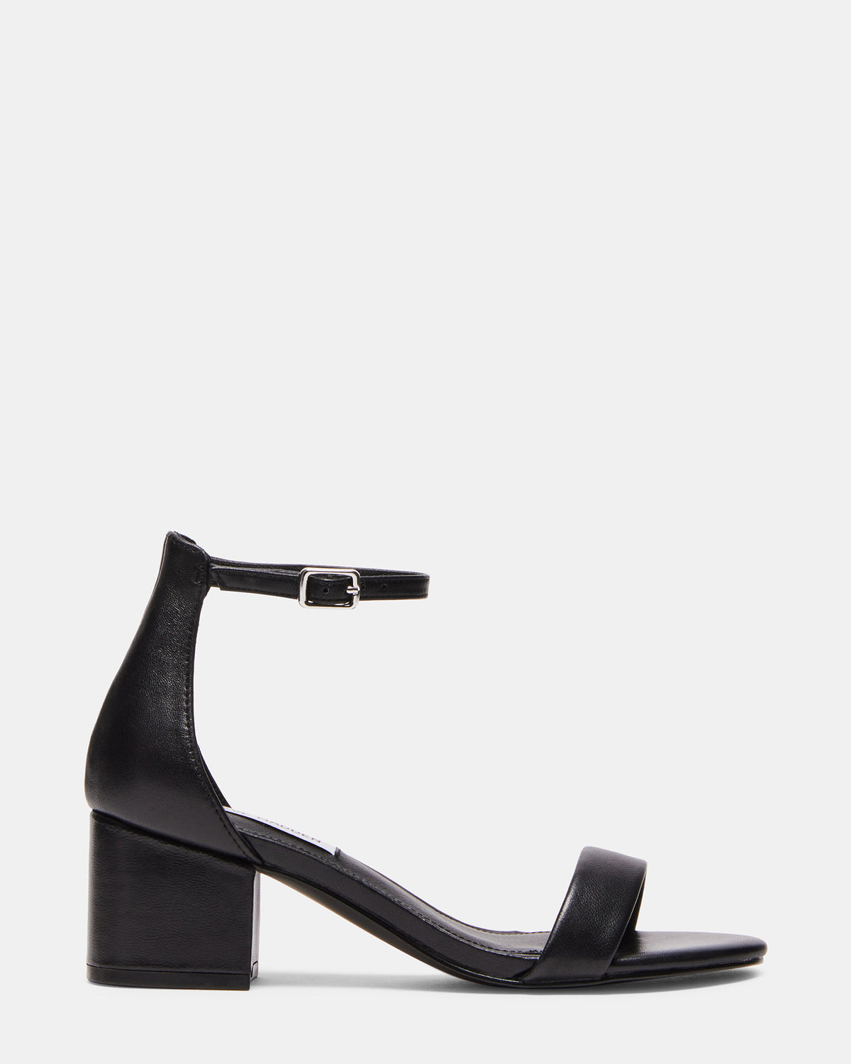 IRENEE Black Leather Women's 2 Inch Block Heel | Steve Madden Exclusive