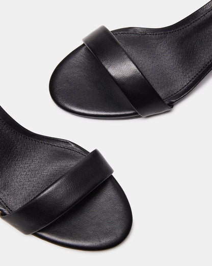 IRENEE Black Leather Women's 2 Inch Block Heel | Steve Madden Exclusive