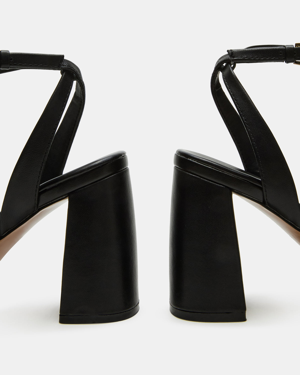 MESSA Black Leather Women's Square-Toe Block Heel | Steve Madden Best Seller