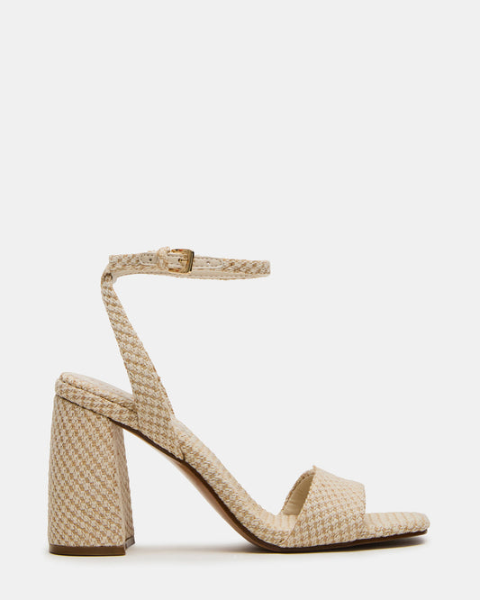MESSA Raffia Women's Square-Toe Block Heel | Steve Madden Great Value