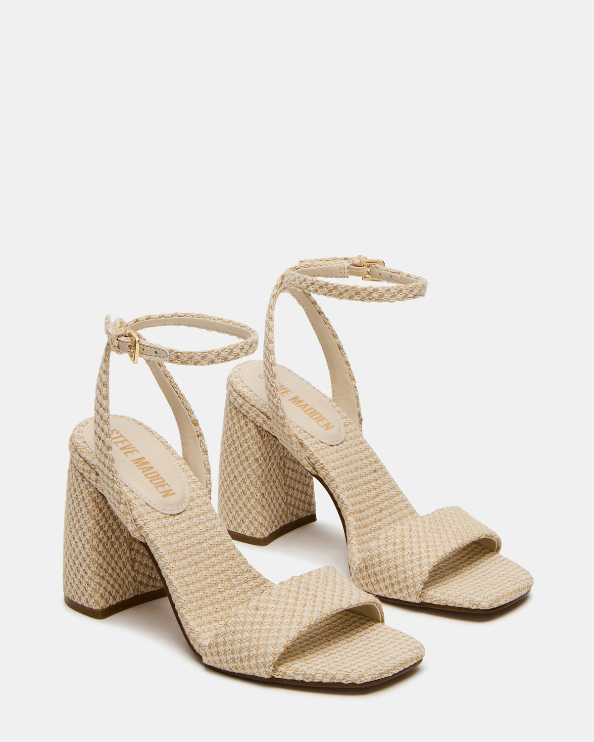 MESSA Raffia Women's Square-Toe Block Heel | Steve Madden Great Value
