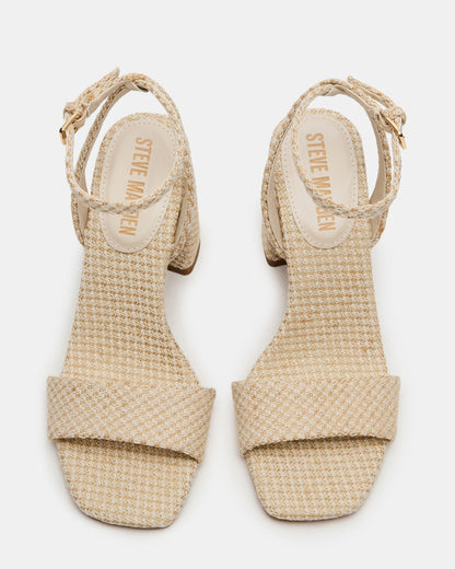 MESSA Raffia Women's Square-Toe Block Heel | Steve Madden Great Value