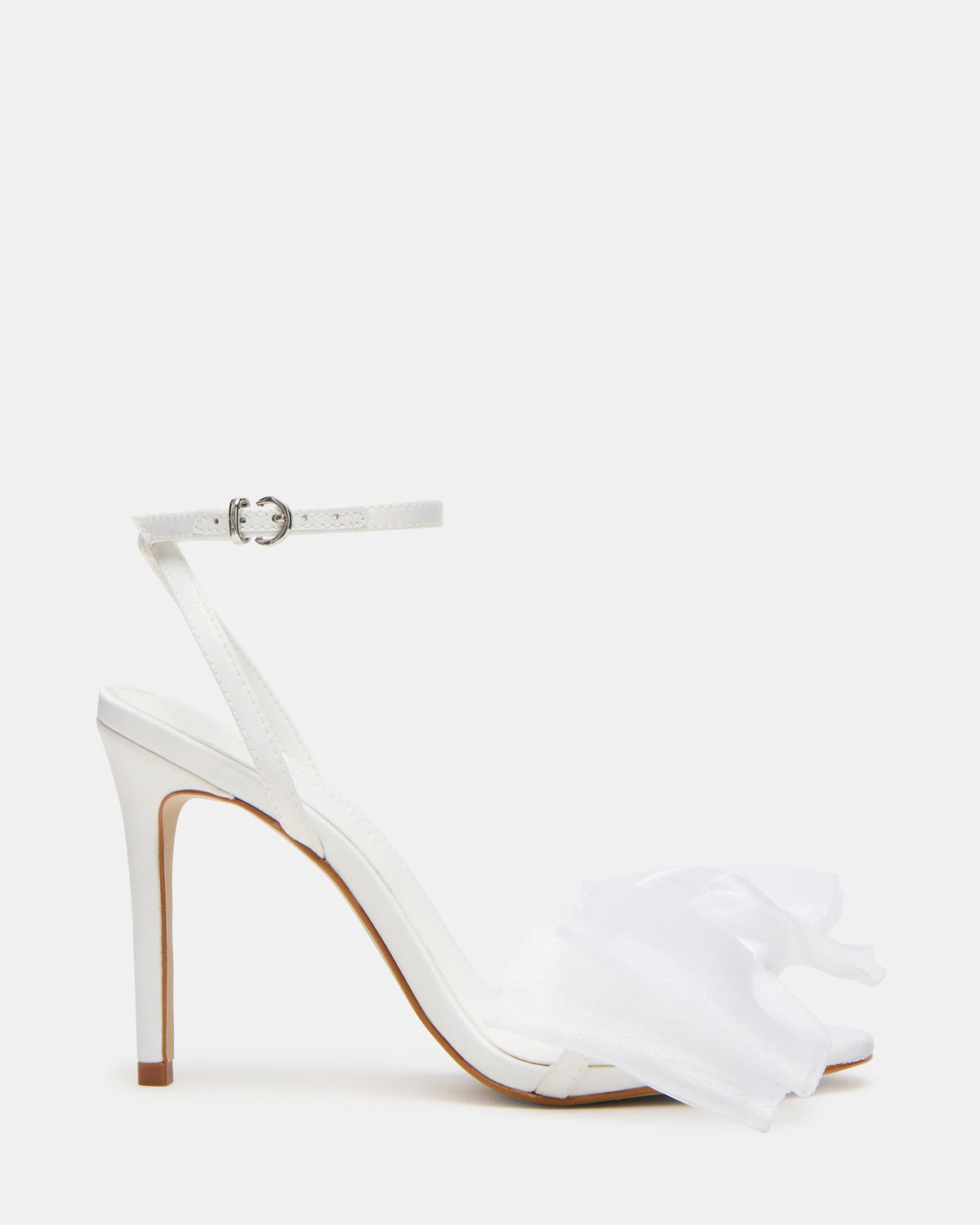 RADIANCE White Strappy Stiletto Bow Women's Heels | Steve Madden Signature