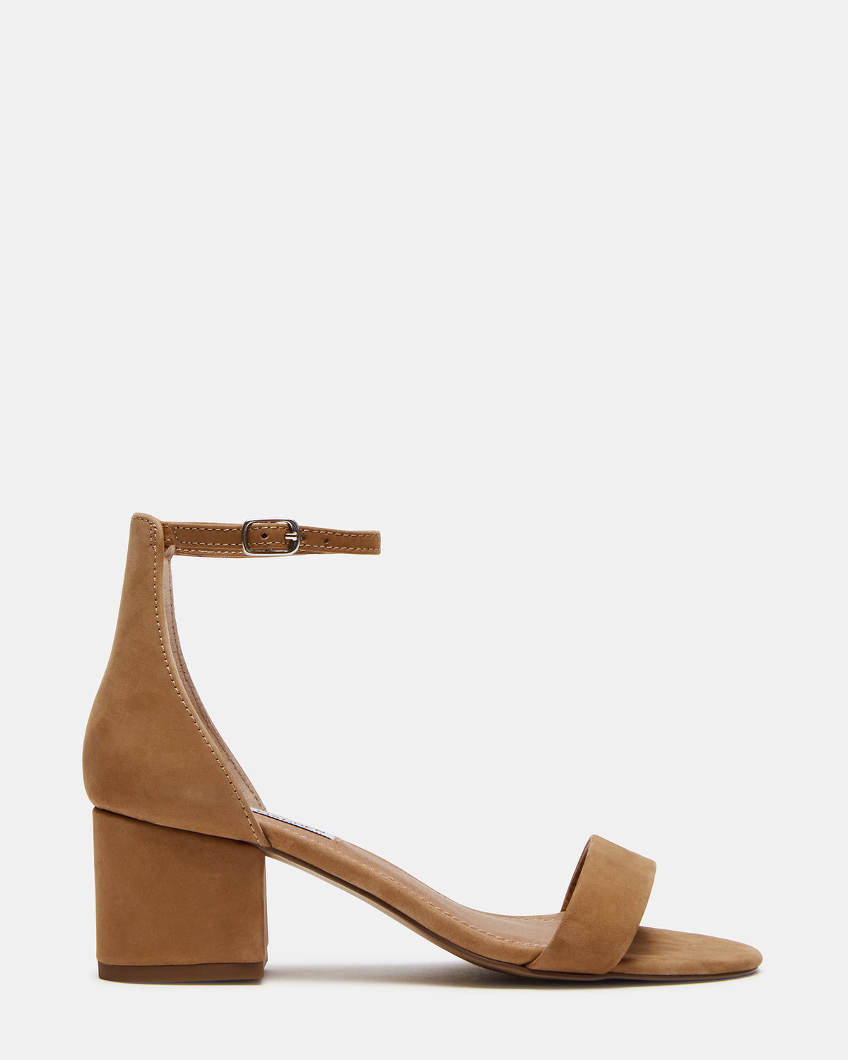 IRENNEW Tan Nubuck Women's Wide Width Heeled Sandal | Steve Madden Latest