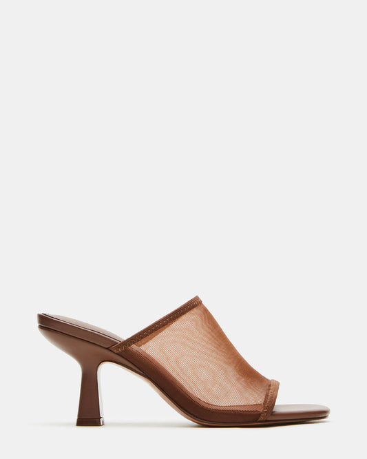 GLEAM Brown Women's Square-Toe Mule Heel | Steve Madden Popular