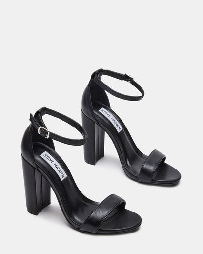 CARRSON Black Leather Women's Heel | Steve Madden New