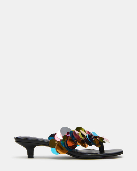 TRACIE Bright Multi Thong Strap Women's Kitten Heel | Steve Madden Discount