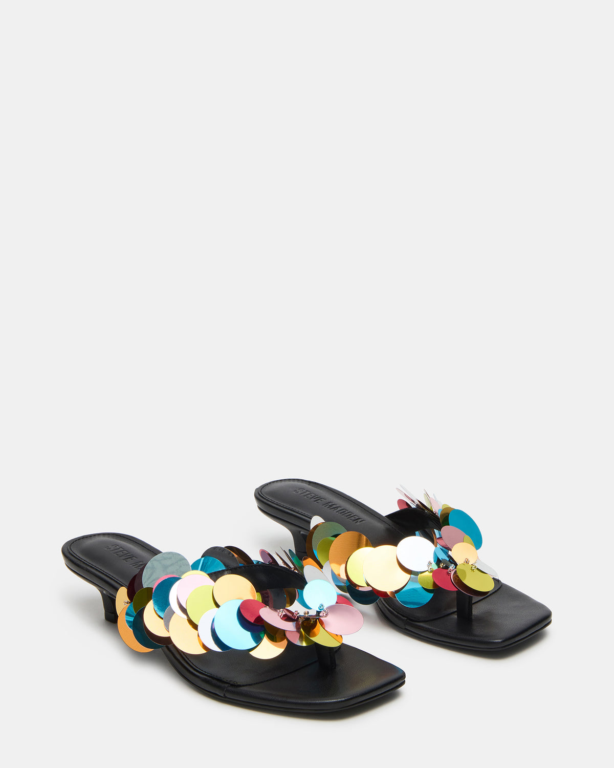 TRACIE Bright Multi Thong Strap Women's Kitten Heel | Steve Madden Discount