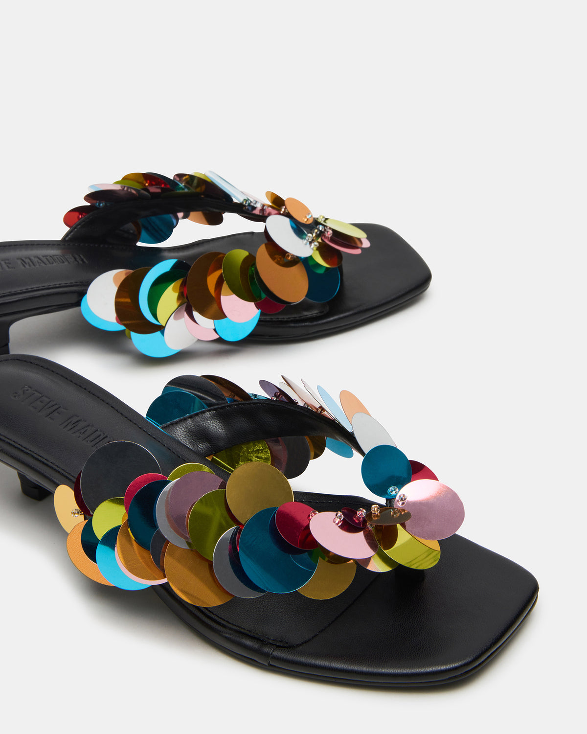 TRACIE Bright Multi Thong Strap Women's Kitten Heel | Steve Madden Discount