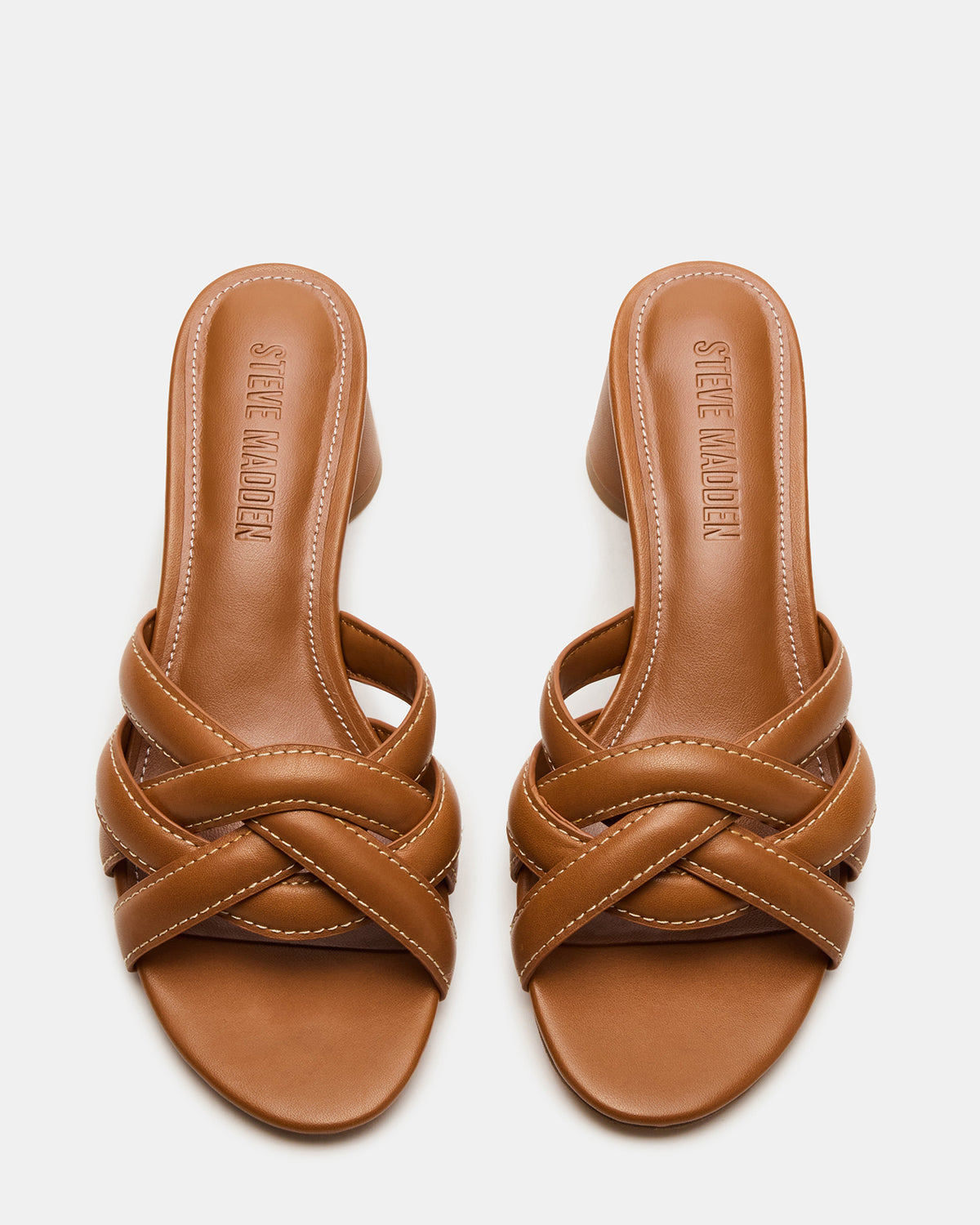 MARANO Tan Leather Women's Mule Block Heel | Steve Madden Best Price