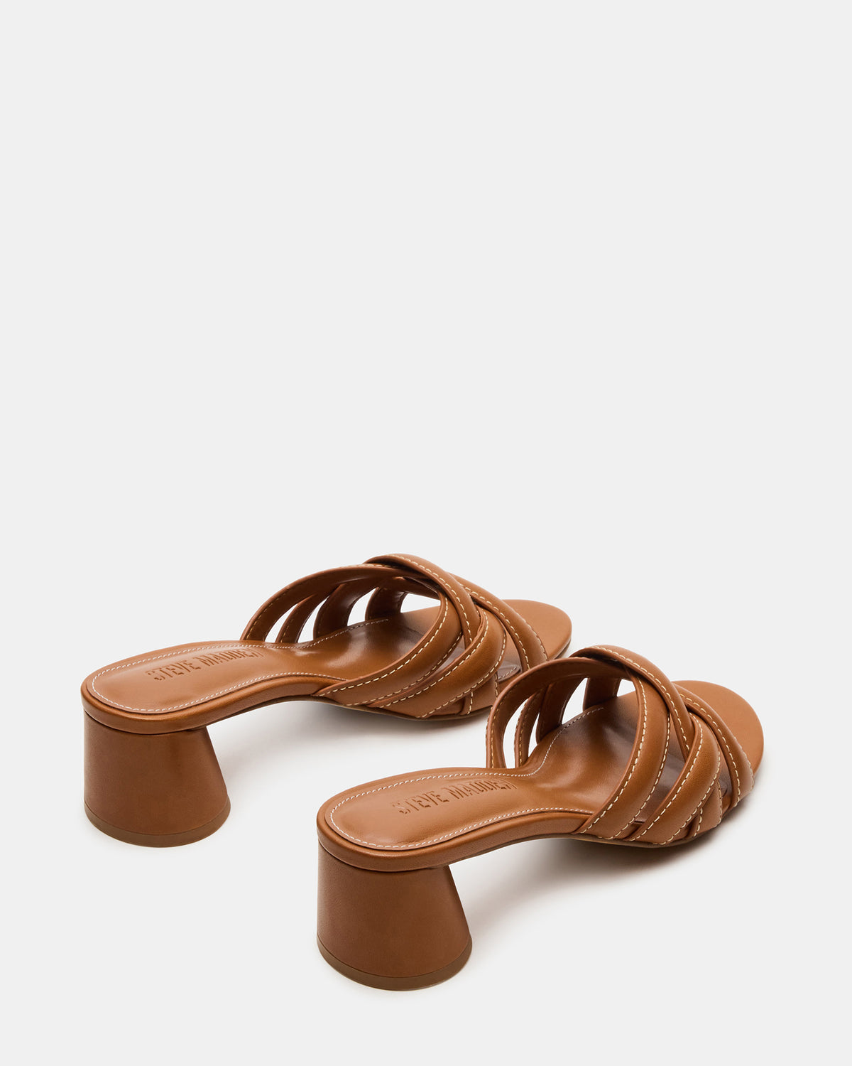 MARANO Tan Leather Women's Mule Block Heel | Steve Madden Best Price