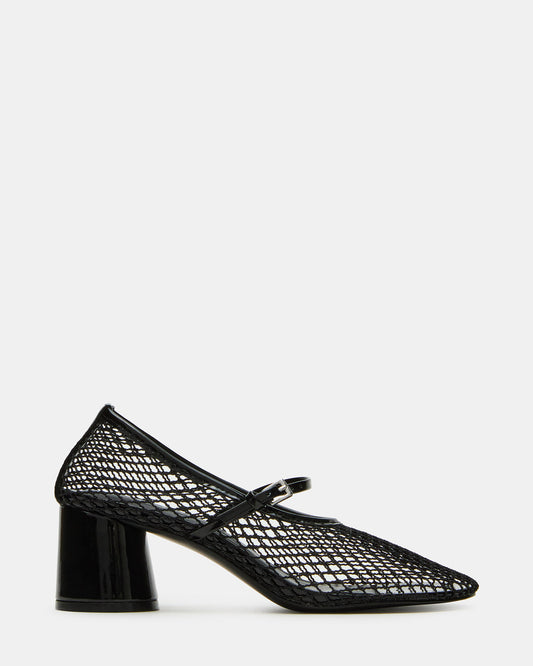 RAYNOR Black Women's Mary Jane Mesh Block Heel | Steve Madden Everyday