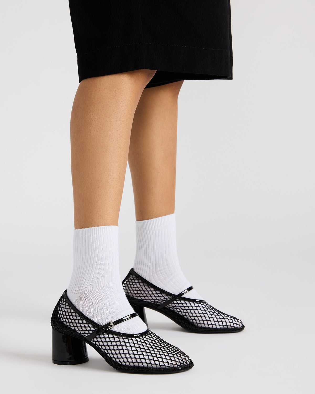 RAYNOR Black Women's Mary Jane Mesh Block Heel | Steve Madden Everyday