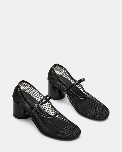 RAYNOR Black Women's Mary Jane Mesh Block Heel | Steve Madden Everyday