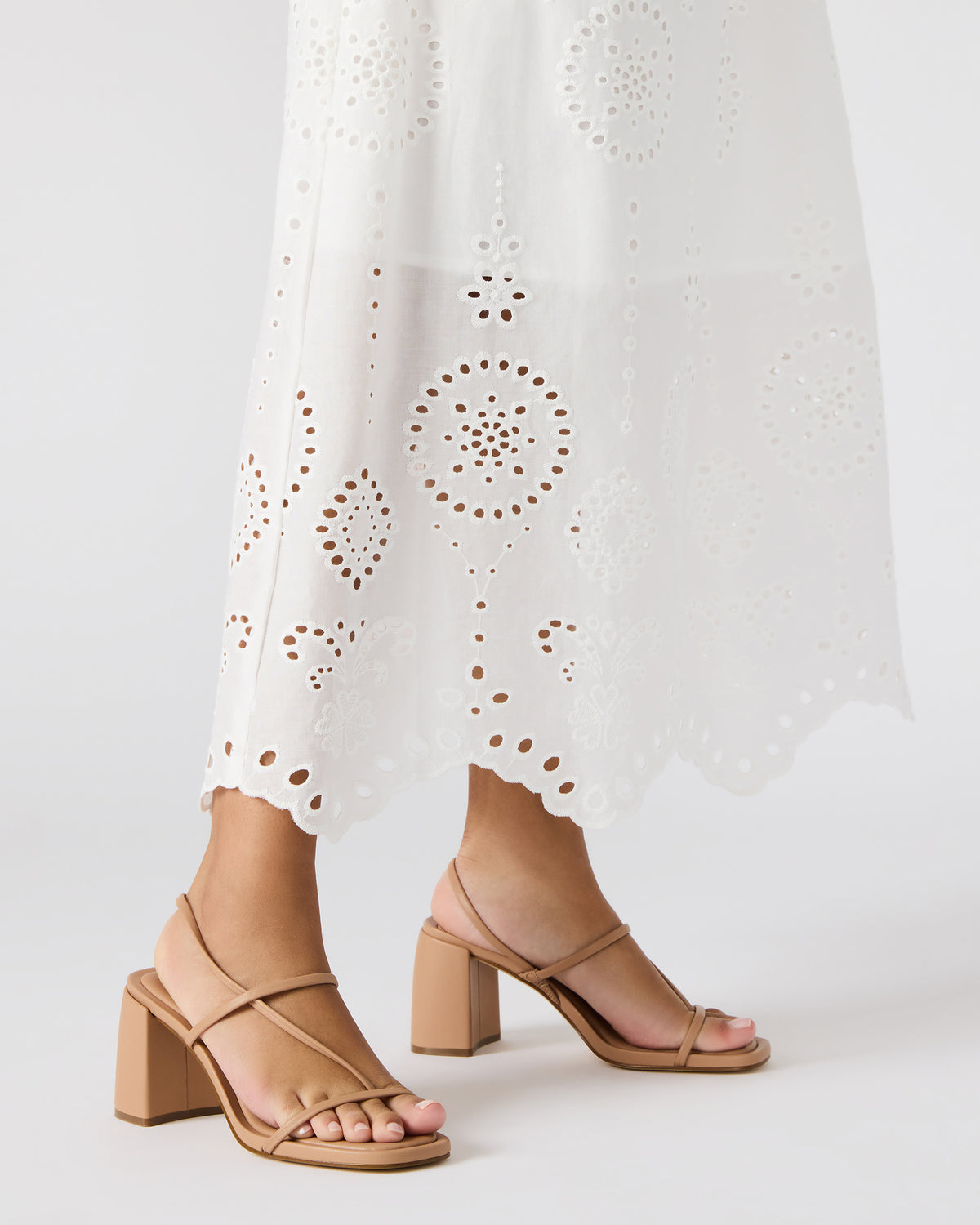DIORA Natural Women's Strappy Square-Toe Heel | Steve Madden Deals