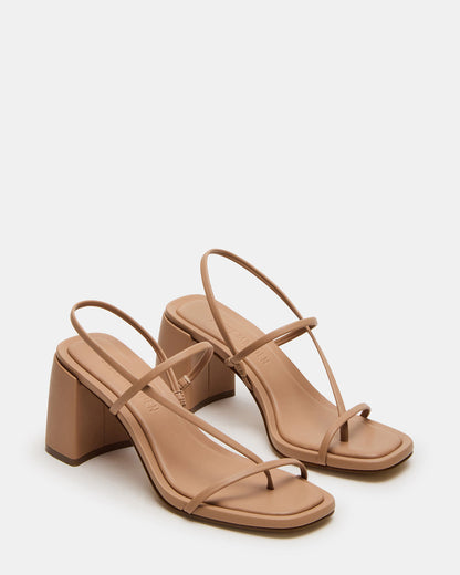 DIORA Natural Women's Strappy Square-Toe Heel | Steve Madden Deals