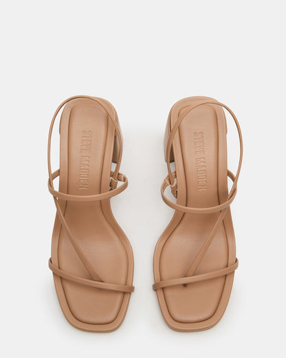 DIORA Natural Women's Strappy Square-Toe Heel | Steve Madden Deals