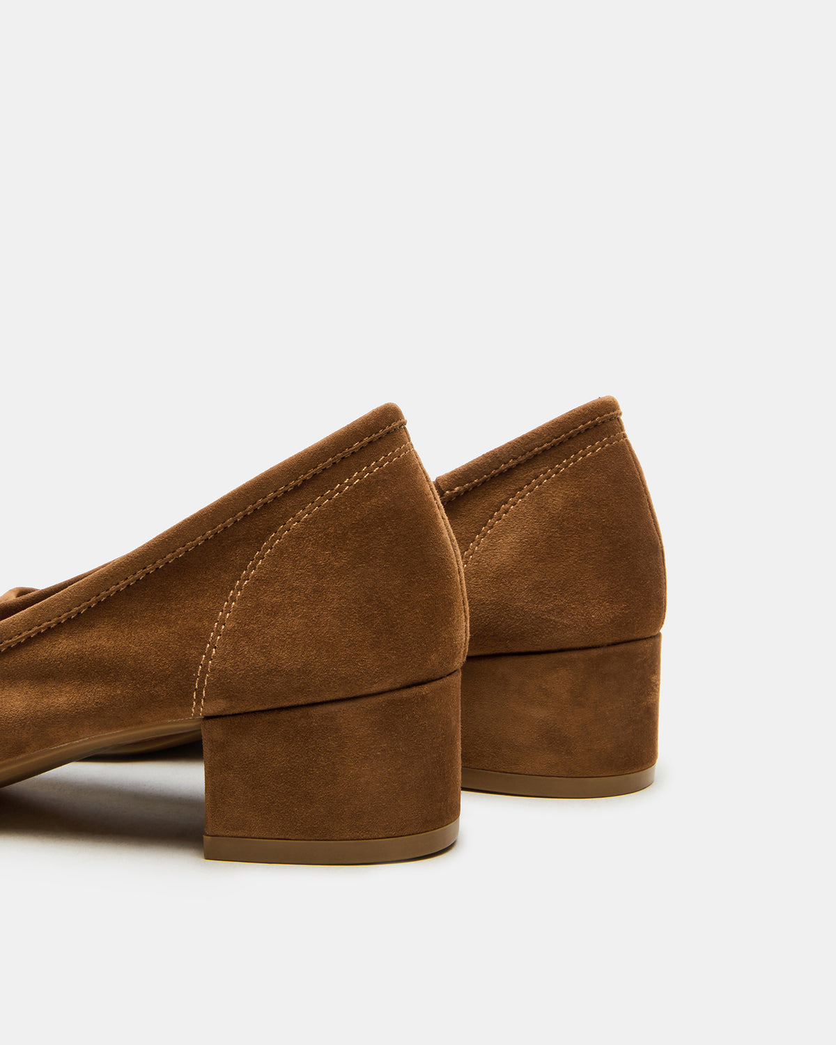 MOLLIE Chestnut Suede Ballet Women's Block Heels | Steve Madden Popular