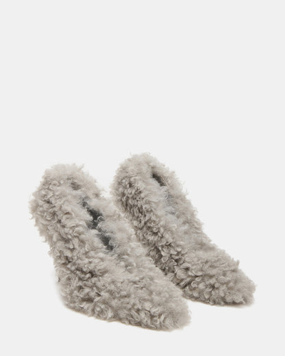 ACHILLES Light Blue Pointed-Toe Faux Fur Stiletto Women's Heel | Steve Madden Trending