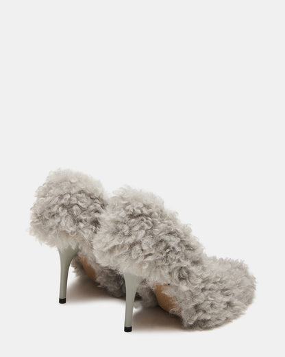 ACHILLES Light Blue Pointed-Toe Faux Fur Stiletto Women's Heel | Steve Madden Trending