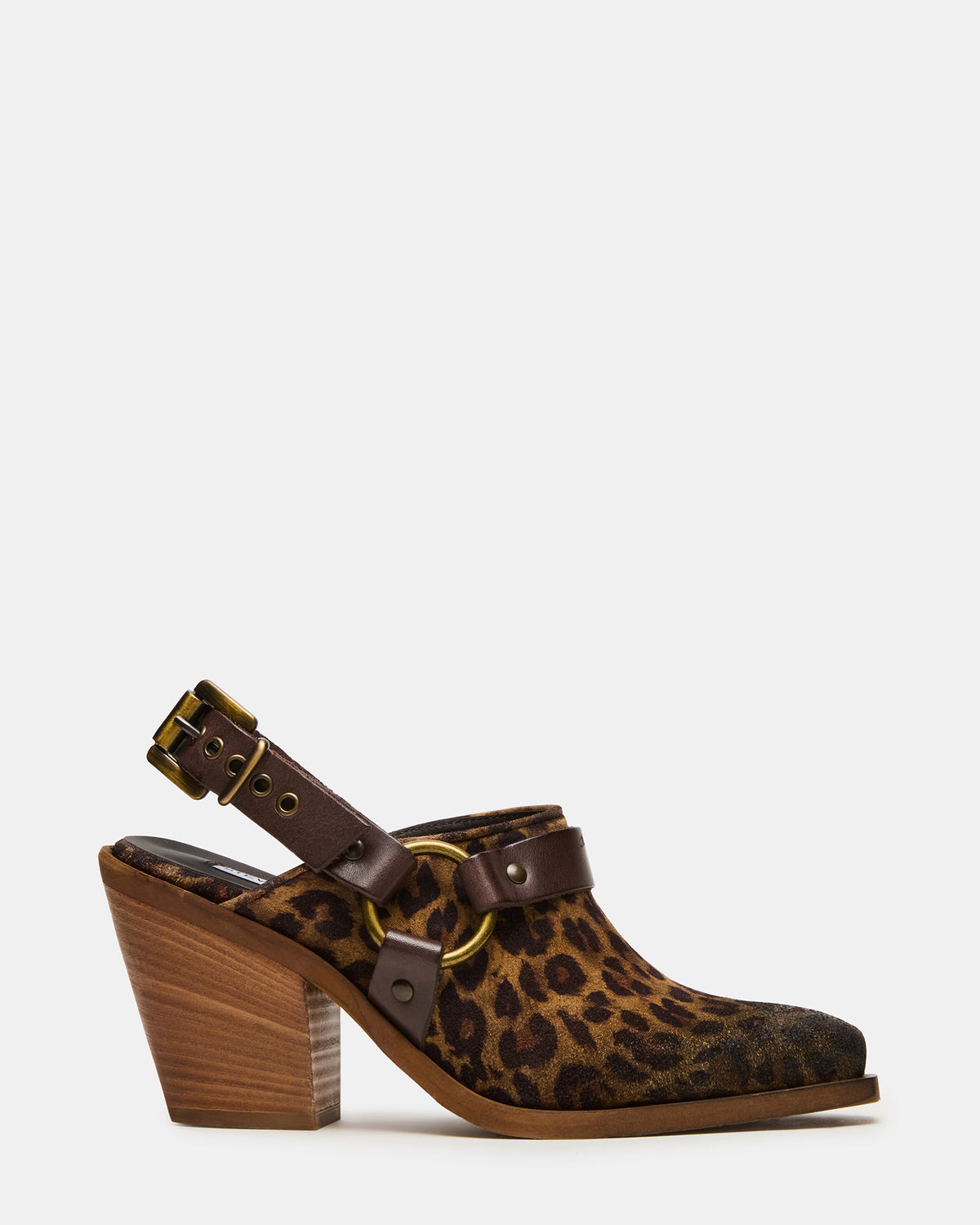 TALIKA Leopard Suede Pointed-Toe Buckle Slingback Women's Heel | Steve Madden Exclusive