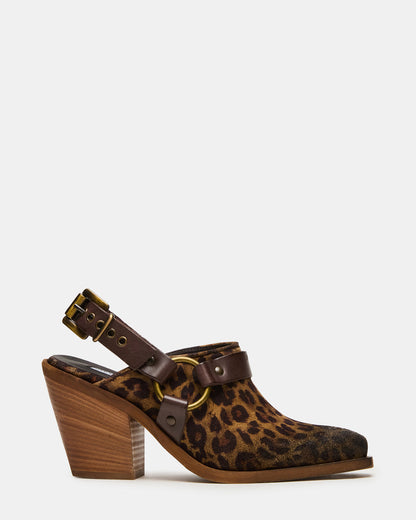 TALIKA Leopard Suede Pointed-Toe Buckle Slingback Women's Heel | Steve Madden Exclusive