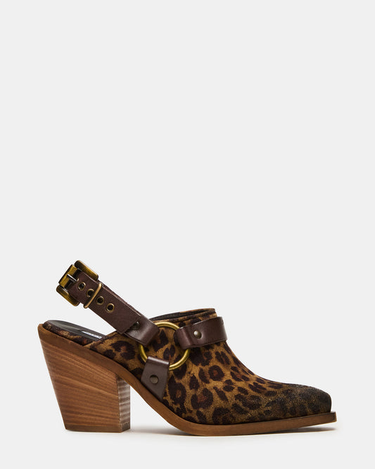 TALIKA Leopard Suede Pointed-Toe Buckle Slingback Women's Heel | Steve Madden Exclusive