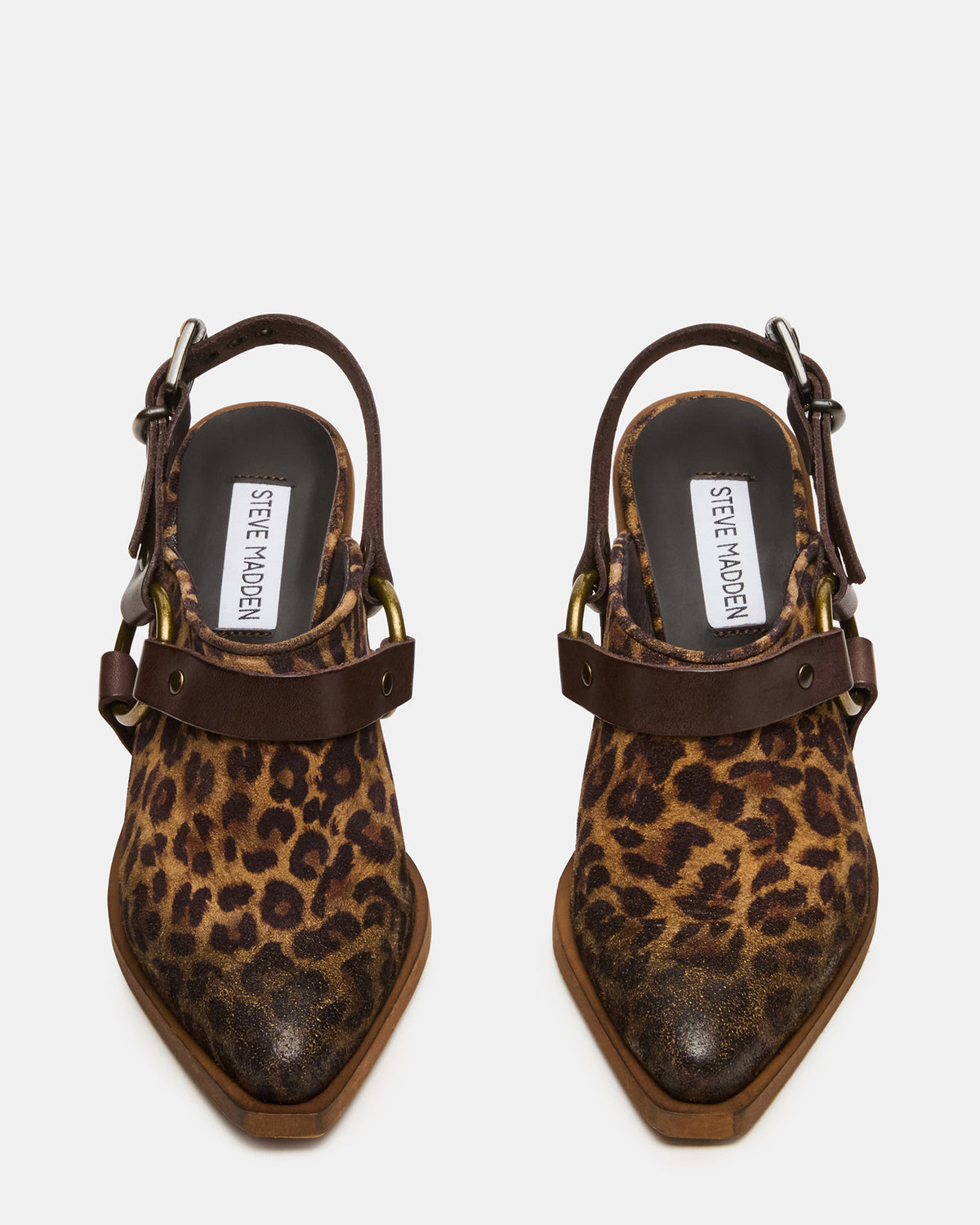 TALIKA Leopard Suede Pointed-Toe Buckle Slingback Women's Heel | Steve Madden Exclusive